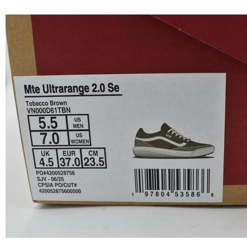 Vans Womens Size 7 MTE Ultrarange 2.0 SE Brown Olive Lace Up Sneakers Shoes